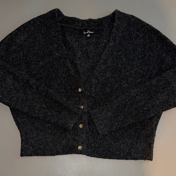 Love Tree Women's Charcoal Gray Cardigan Sweater Size S - Picture 9 of 11